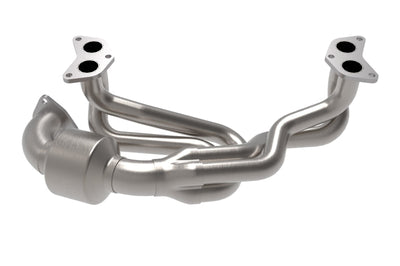 aFe Twisted Steel 304 Stainless Header w/ Cat 13-19 Subaru Outback H4-2.4L - Exhaust Mufflers & Tips