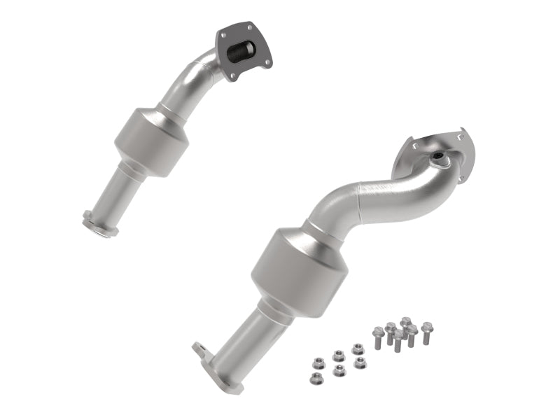 aFe Twisted Steel Down Pipe 409SS w/ Cat 16-17 Toyota Tacoma V6-3.5L - Exhaust Mufflers & Tips