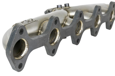 aFe Twisted Steel Header Turbo Manifold (T3) 98.5-02 Dodge Diesel Trucks L6 5.9L (td) - Exhaust Mufflers & Tips