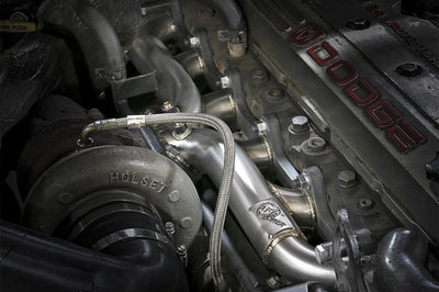 aFe Twisted Steel Header Turbo Manifold (T3) 98.5-02 Dodge Diesel Trucks L6 5.9L (td) - Exhaust Mufflers & Tips
