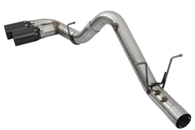 aFe Victory Series 4in 409-SS DPF-Back Exhaust w/ Dual Black Tips 2017 GM Duramax V8-6.6L(td) L5P - Mufflers &
