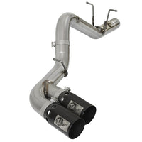 aFe Victory Series 4in 409-SS DPF-Back Exhaust w/ Dual Black Tips 2017 GM Duramax V8-6.6L(td) L5P - Mufflers &