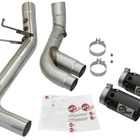 aFe Victory Series 4in 409-SS DPF-Back Exhaust w/ Dual Black Tips 2017 GM Duramax V8-6.6L(td) L5P - Mufflers &