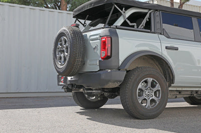 aFe Vulcan 3in 304 SS Axle-Back Exhaust 2021 Ford Bronco L4-2.3L (t)/V6-2.7L (tt) w/ Carbon Tips - Mufflers &