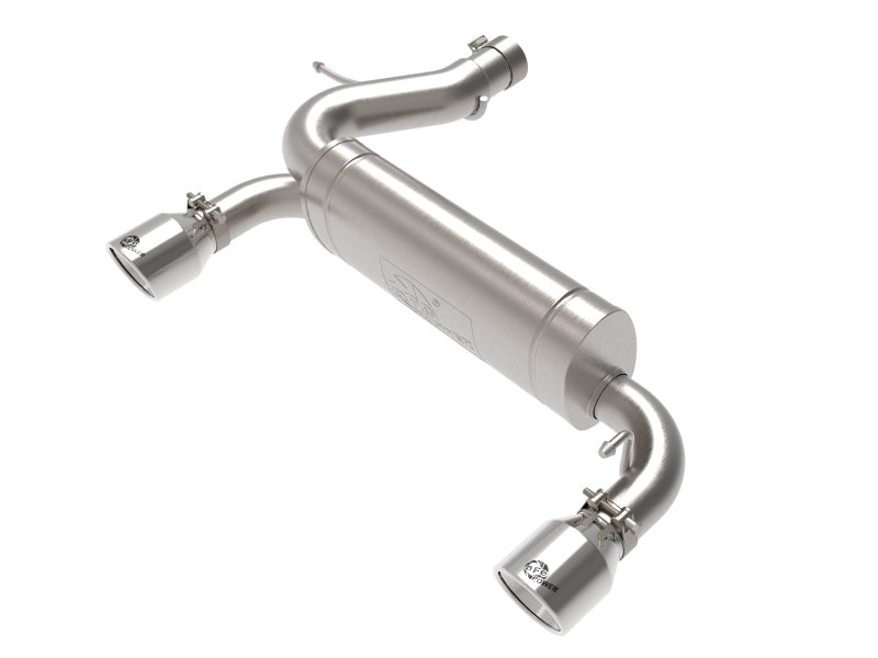 aFe Vulcan 3in 304 SS Axle-Back Exhaust 2021 Ford Bronco L4-2.3L (t)/V6-2.7L (tt) w/ Polished Tips - Mufflers &