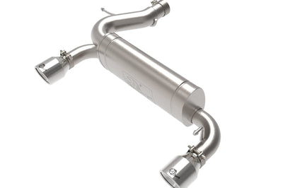 aFe Vulcan 3in 304 SS Axle-Back Exhaust 2021 Ford Bronco L4-2.3L (t)/V6-2.7L (tt) w/ Polished Tips - Mufflers &