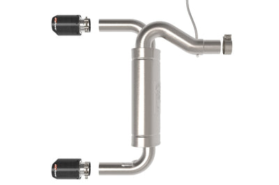 aFe Vulcan 3in 304 SS Axle-Back Exhaust 2021 Ford Bronco L4-2.3L (t)/V6-2.7L (tt) w/ Carbon Tips - Mufflers &