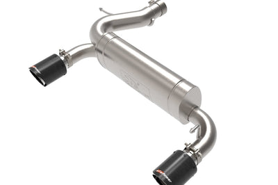 aFe Vulcan 3in 304 SS Axle-Back Exhaust 2021 Ford Bronco L4-2.3L (t)/V6-2.7L (tt) w/ Carbon Tips - Mufflers &
