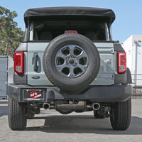 aFe Vulcan 3in 304 SS Axle-Back Exhaust 2021 Ford Bronco L4-2.3L (t)/V6-2.7L (tt) w/ Polished Tips - Mufflers &