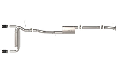 aFe Vulcan 3in 304 SS Cat-Back Exhaust 2021 Ford Bronco L4-2.3L (t)/V6-2.7L (tt) w/ Black Tips - Mufflers &