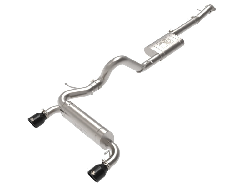 aFe Vulcan 3in 304 SS Cat-Back Exhaust 2021 Ford Bronco L4-2.3L (t)/V6-2.7L (tt) w/ Black Tips - Mufflers &