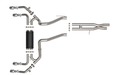 aFe Vulcan Series 2.5in 304SS Cat-Back Exhaust 2021+ Jeep Wrangler 392 6.4L w/ Polished Tips - Mufflers &