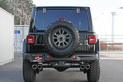 aFe Vulcan Series 2.5in 304SS Cat-Back Exhaust 2021+ Jeep Wrangler 392 6.4L w/ Polished Tips - Mufflers &