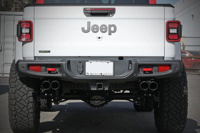 aFe Vulcan Series 3in 304SS DPF-Back 21 Jeep Gladiator V6-3.0L (td) Dual Black Tip - Exhaust Mufflers & Tips