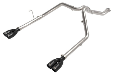 aFe Vulcan Series 3in 304SS DPF-Back 21 Jeep Gladiator V6-3.0L (td) Dual Black Tip - Exhaust Mufflers & Tips