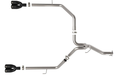 aFe Vulcan Series 3in 304SS DPF-Back 21 Jeep Gladiator V6-3.0L (td) Dual Black Tip - Exhaust Mufflers & Tips