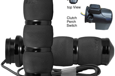 Avon Air Cushion Fbw Heated Grips 15-up Fltr Chrome - Black - Harddrive Products