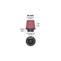 K&n Air Filter Universal 54mm Flange - Street Collection