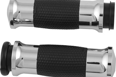 AVON Air Gel Grips W/F B W Throttle Chrome - Wheels