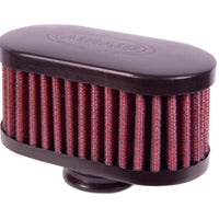 Airaid Rubber Top 1in ID - Push On 4in x 2in Oval OD Tall Breather Filter - Air Filters