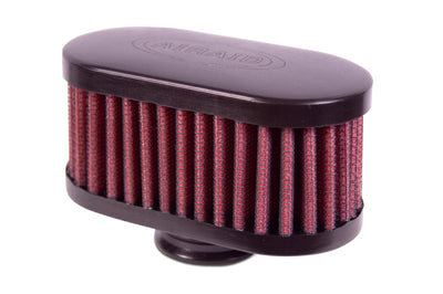 Airaid Rubber Top 1in ID - Push On 4in x 2in Oval OD Tall Breather Filter - Air Filters