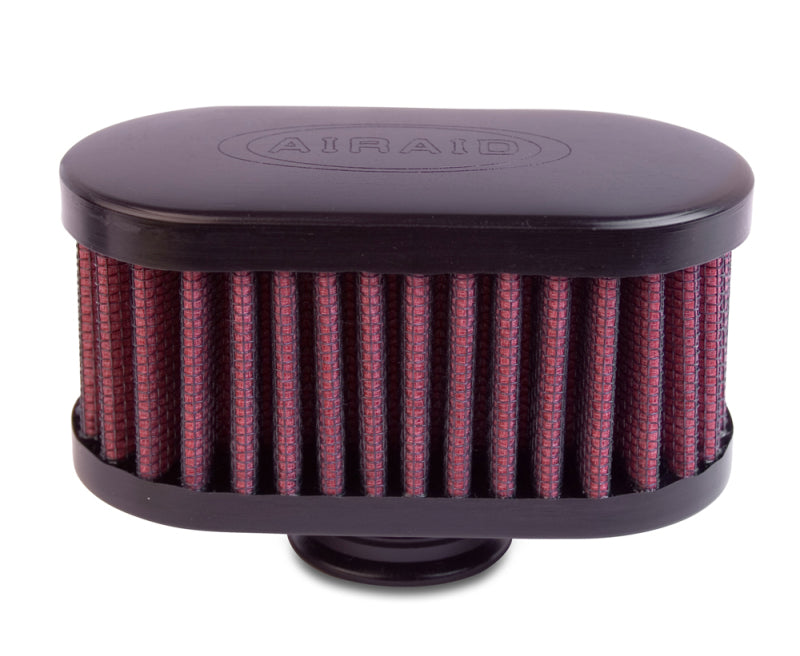 Airaid Rubber Top 1in ID - Push On 4in x 2in Oval OD Tall Breather Filter - Air Filters