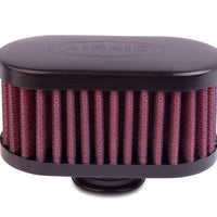 Airaid Rubber Top 1in ID - Push On 4in x 2in Oval OD Tall Breather Filter - Air Filters