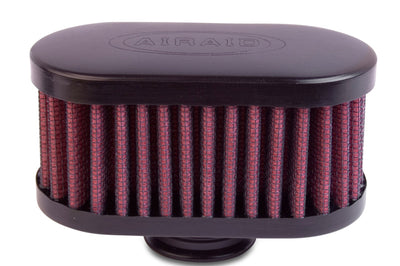 Airaid Rubber Top 1in ID - Push On 4in x 2in Oval OD Tall Breather Filter - Air Filters