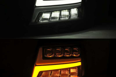 AlphaRex 07-13 Chevy Avalanche NOVA LED Proj Headlights Plank Style Design Chrome w/Activ Light/DRL - Lights