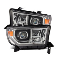 AlphaRex 07-13 Toyota Tundra / 08-17 Sequoia PRO-Series Projector Headlights Chrome w/Seq. Sig. + DR - Lights
