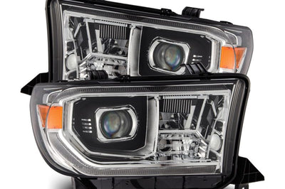 AlphaRex 07-13 Toyota Tundra / 08-17 Sequoia PRO-Series Projector Headlights Chrome w/Seq. Sig. + DR - Lights