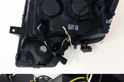 AlphaRex 09-14 Ford F-150 NOVA LED Proj Headlights Plank Style Gloss Black w/Activ Light/Seq Signal - Lights