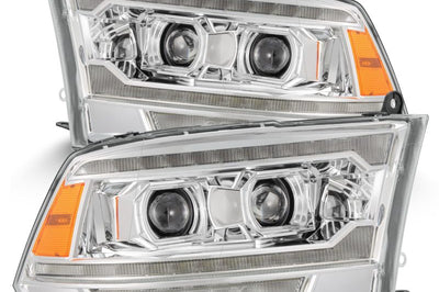 AlphaRex 09-18 Dodge Ram 2500 LUXX LED Proj Headlights Plank Style Chrm w/Activ Light/Seq Signal/DRL - Lights
