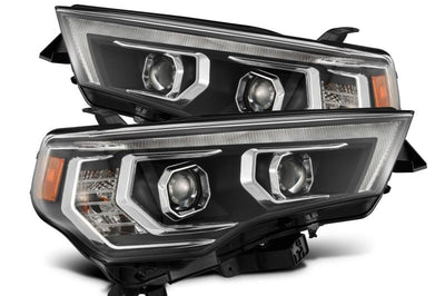 AlphaRex 14-22 Toyota 4Runner LUXX-Series LED Proj Headlights Blk w/Actv Light & Seq. Sig + DRL - Lights