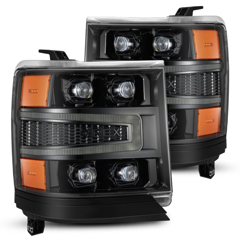 AlphaRex 16-18 Chevy 1500HD NOVA-Series LED Proj Headlghts Alpha BK Atv Lgt/SeqSig & DRL(Req 810023) - Lights