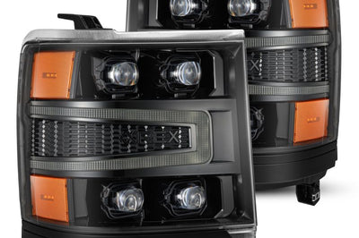 AlphaRex 16-18 Chevy 1500HD NOVA-Series LED Proj Headlghts Alpha BK Atv Lgt/SeqSig & DRL(Req 810023) - Lights