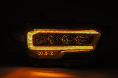 AlphaRex 16-20 Toyota Tacoma NOVA LED Projector Headlights Plank Style Chrome w/Activation Light - Lights