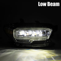 AlphaRex 16-20 Toyota Tacoma NOVA LED Projector Headlights Plank Style Chrome w/Activation Light - Lights