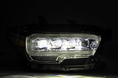 AlphaRex 16-20 Toyota Tacoma NOVA LED Projector Headlights Plank Style Chrome w/Activation Light - Lights