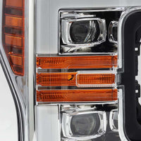AlphaRex 17-19 Ford F-250 SD PRO-Series Proj Headlights Plank Style Chrome w/Activ Light/Seq Signal - Lights