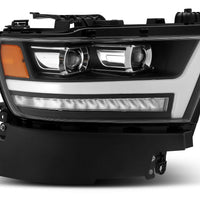AlphaRex 19-20 Ram 1500HD PRO-Series Proj Headlight Plnk Style Blk w/Activ Light/Seq Signal/Plnk DRL - Lights