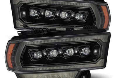 AlphaRex 19-21 Ram 2500 NOVA LED Proj Headlights Plank Style Alpha Blk w/Activ Light/Seq Signal/DRL - Lights