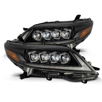 AlphaRex 2011+ Toyota Sienna NOVA LED Proj Headlights Plank Style Black w/Activ Light/Seq Signal/DRL - Lights