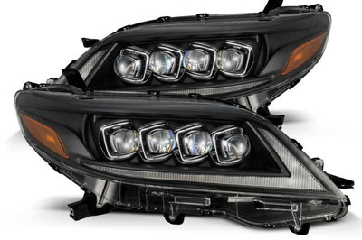 AlphaRex 2011+ Toyota Sienna NOVA LED Proj Headlights Plank Style Black w/Activ Light/Seq Signal/DRL - Lights