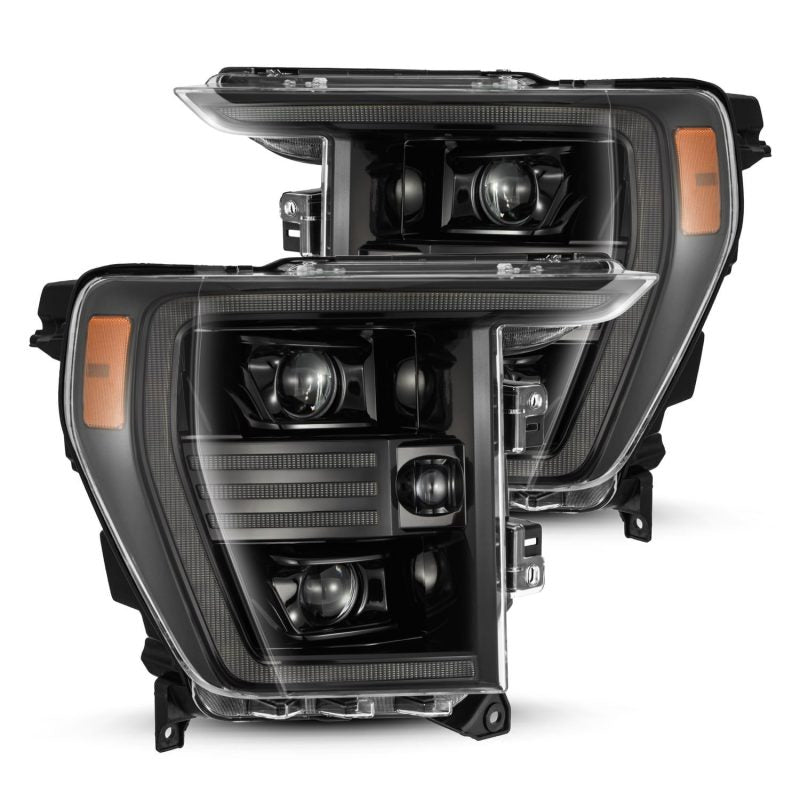 AlphaRex 21-22 Ford F150 PRO-Series Projector headlights Alpha-Black w/Activ Light/Seq Signal - Lights
