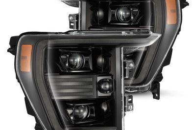AlphaRex 21-22 Ford F150 PRO-Series Projector headlights Alpha-Black w/Activ Light/Seq Signal - Lights
