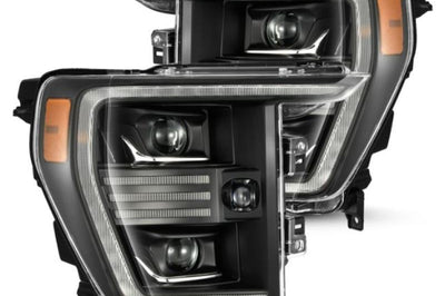 AlphaRex 21-22 Ford F150 PRO-Series Projector headlights Black w/Activ Light/Seq Signal - Lights