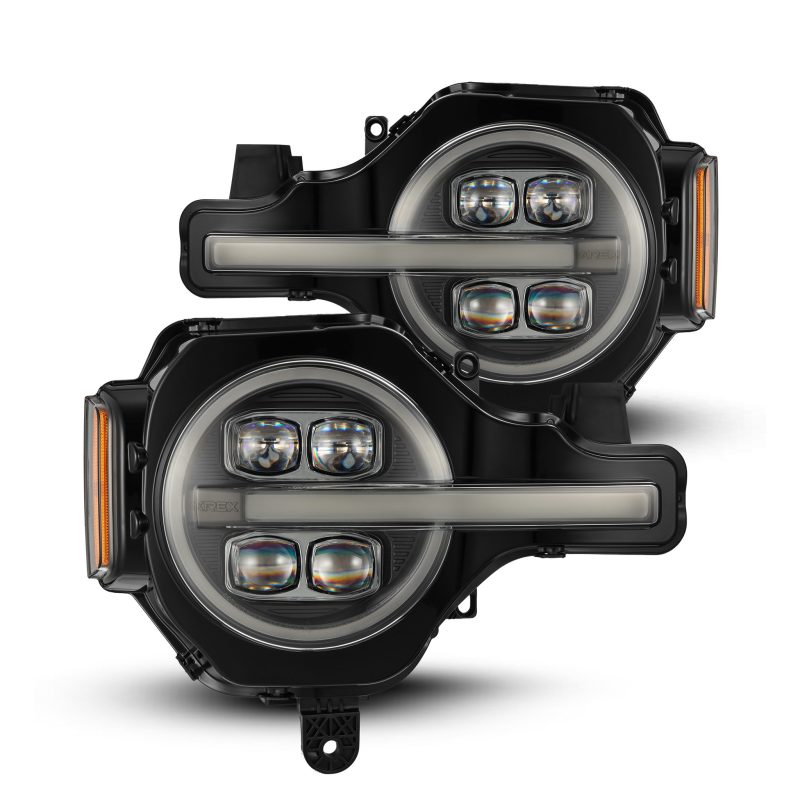 AlphaRex 21-23 Ford Bronco NOVA LED Projector Headlights Black - Lights
