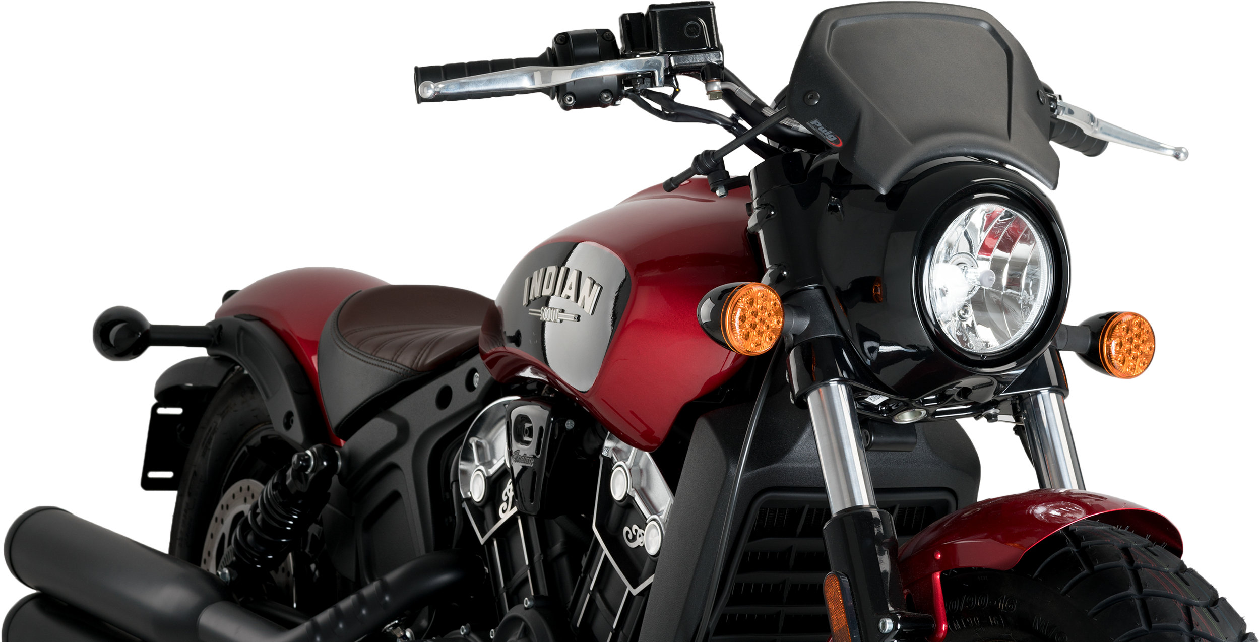 PUIG Aluminium Front Plate Black - Body