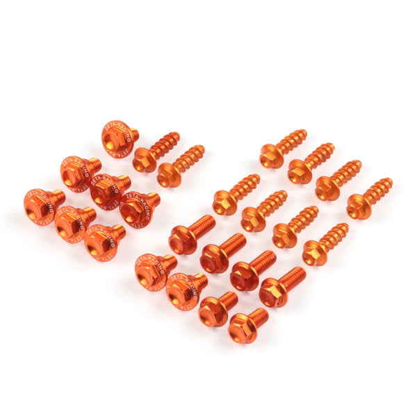 Zeta Aluminum Bolt Kit Yam Blue - Orange - Offroad Collection